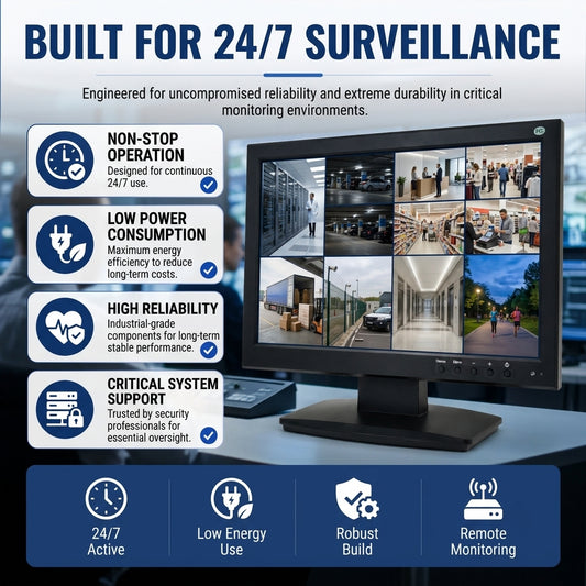 SVD 23.6" Super HD 5MP Security Monitor – Direct BNC for HD-TVI/AHD/CVI Cameras