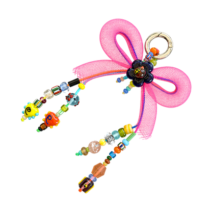 Hot Pink Bow Charm