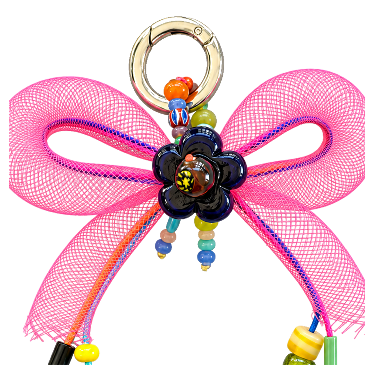 Hot Pink Bow Charm