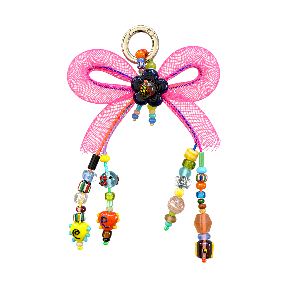 Hot Pink Bow Charm