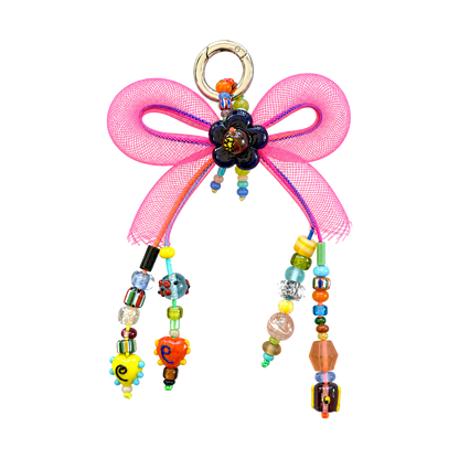 Hot Pink Bow Charm