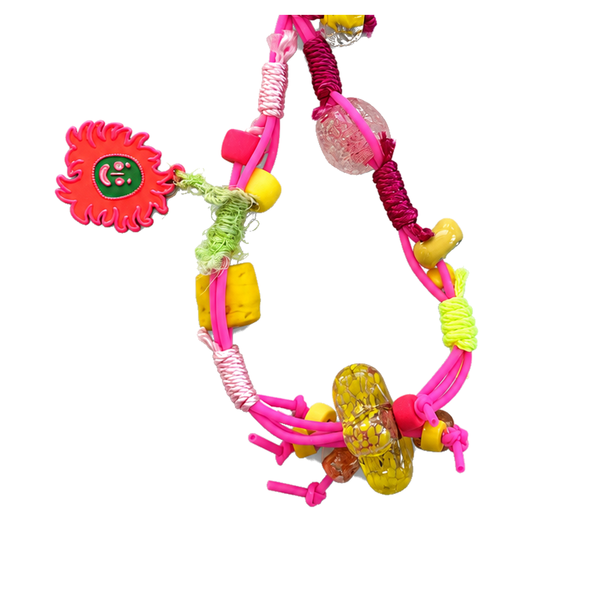 Hot Pink Sun Charm Loop