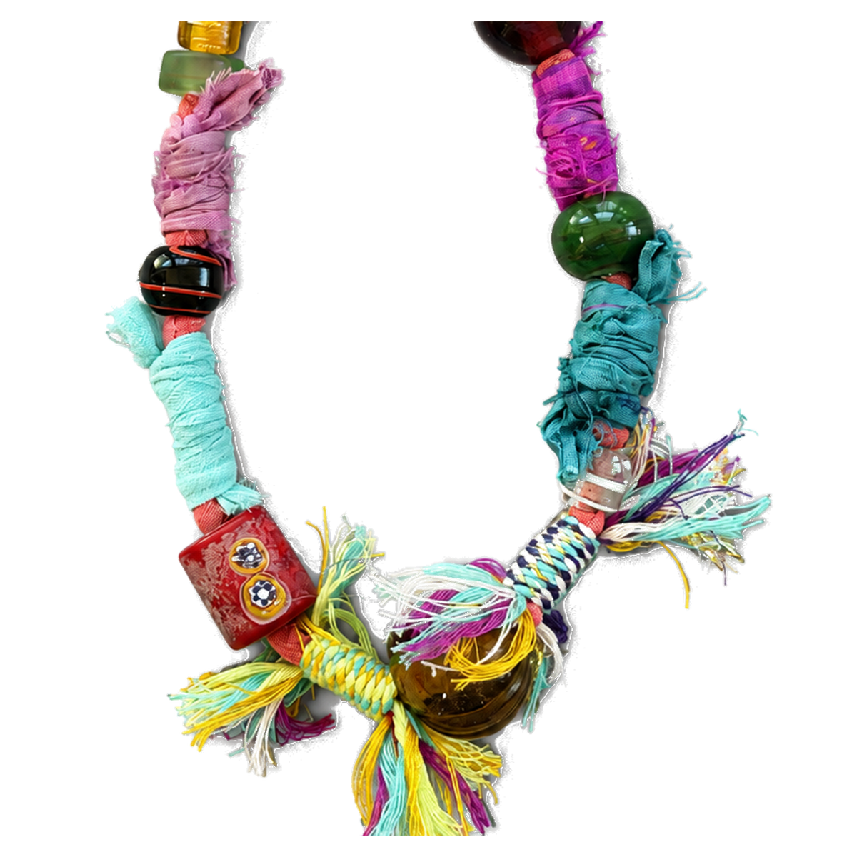 Rainbow Textile Statement Loop
