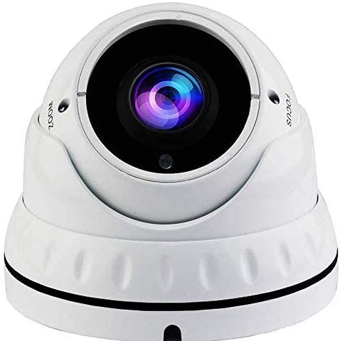 SVD 2MP 4in1 (TVI, AHD, CVI, CVBS) 2.8-12mm Indoor Outdoor Dome Camera DWDR OSD menu for CCTV DVR Home Office Surveillance Security (1 Pack, White)