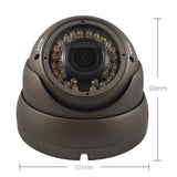 1000TVL SONY 1.4MP CMOS Dome CCTV security camera, 2.8-12mm Varifocal Lens, 100ft IR Range, Black